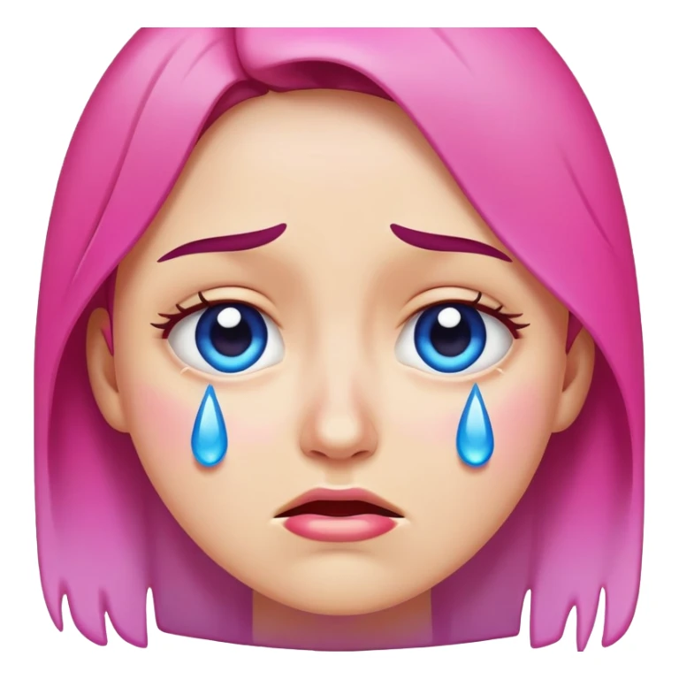 cry face emoji, bi-sexual flag colored tears  sticker