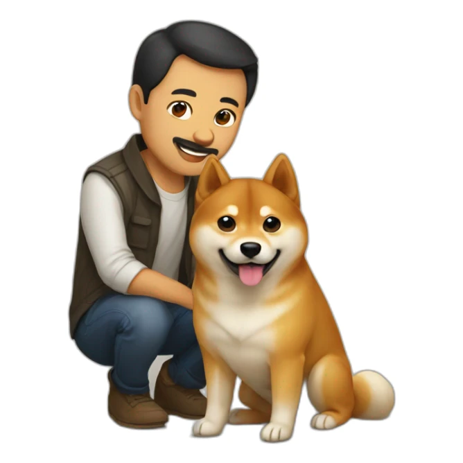 Shiba Inu with armenian man sticker