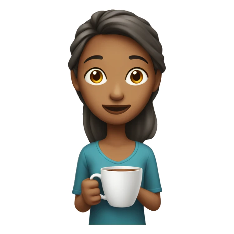 Girl with cup sticker