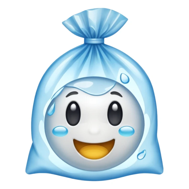 plastik kresek isi air sticker