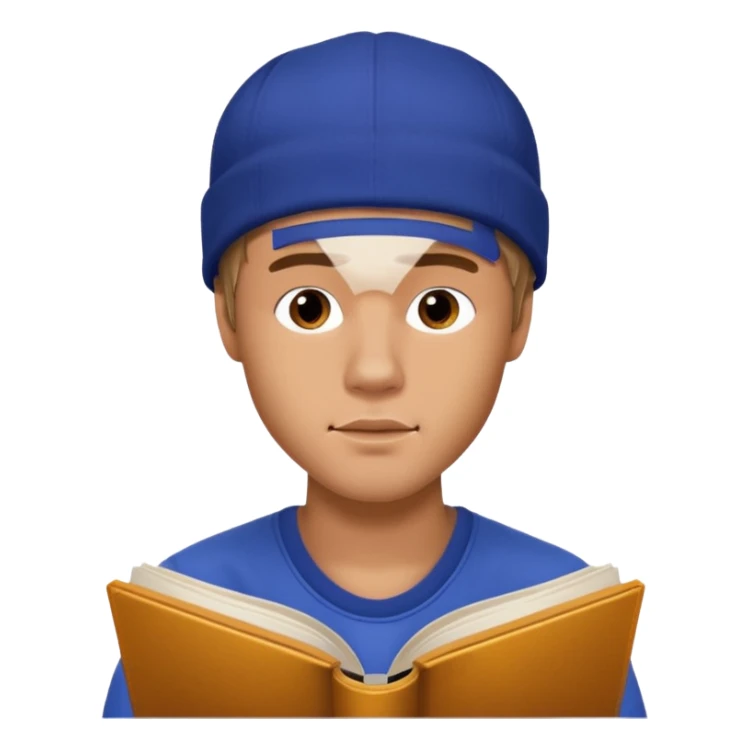 justin bieber is reading a book sticker