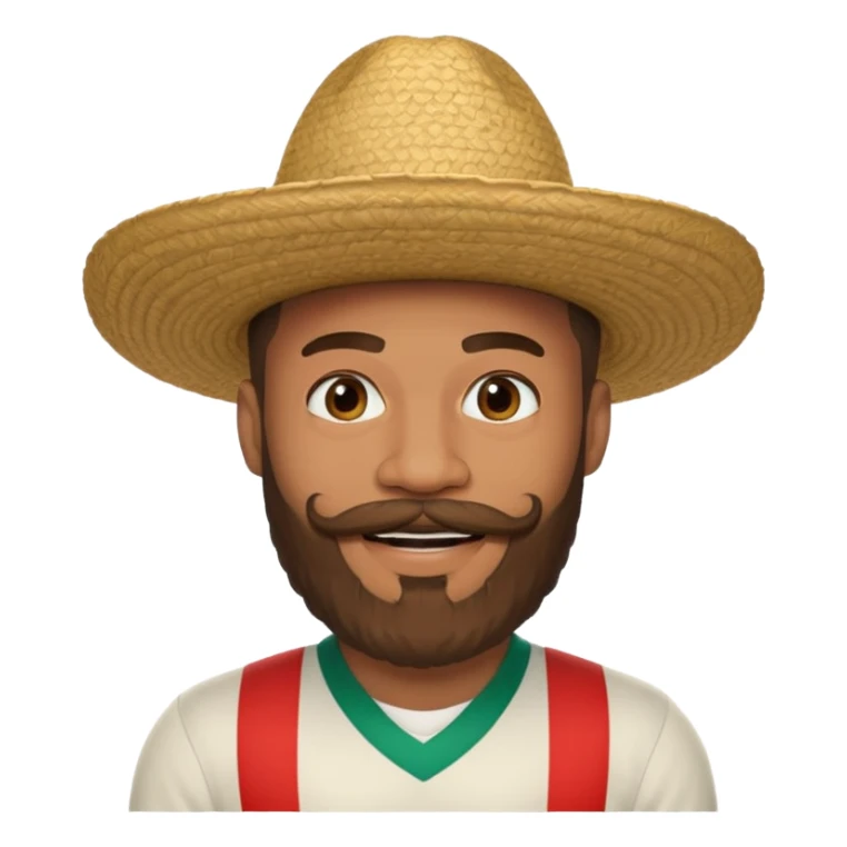 Mbappé avec une longue barbe et une moustache mexicaine  sticker