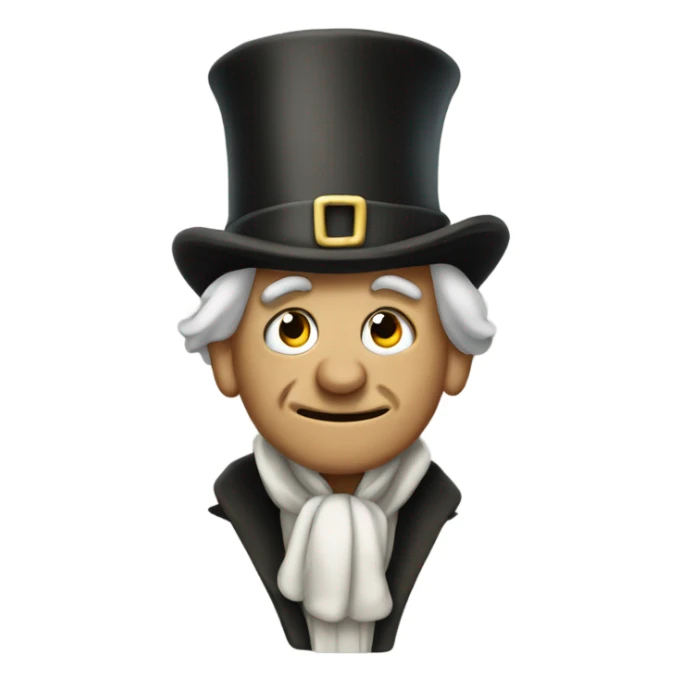 Ebenezer Scrooge in the Christmas Mood sticker