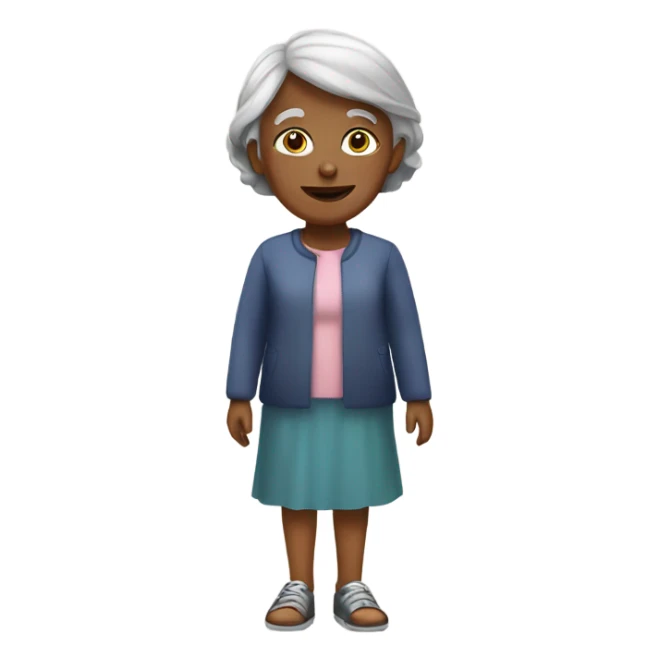 Grandmother with a girl sticker