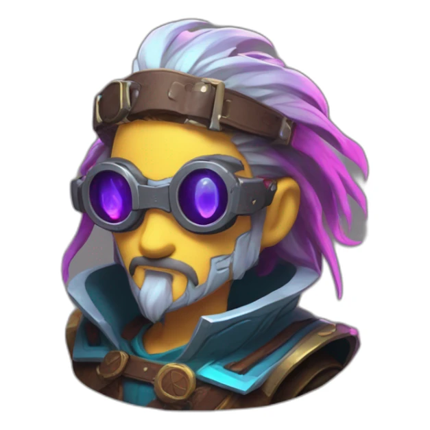 bard from league of legend cyberpunk 4k sticker