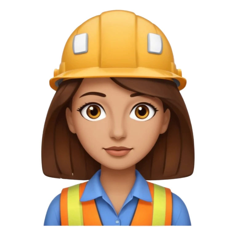 Arquitecta ojos marrones pestañas pelo marron por los hombros sticker