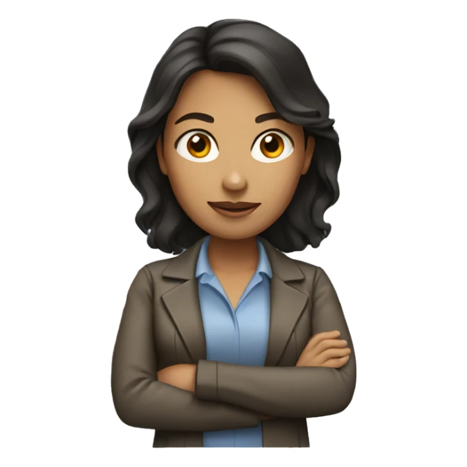women engineer with dark brown hair sticker