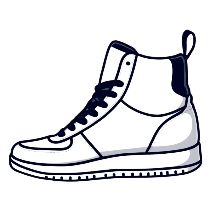 pair of retro sneakers sticker