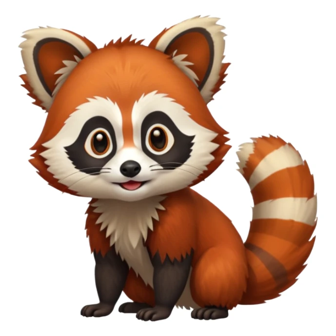 Tamarin-Red-Panda-Raccoon-hybrid, full body sticker
