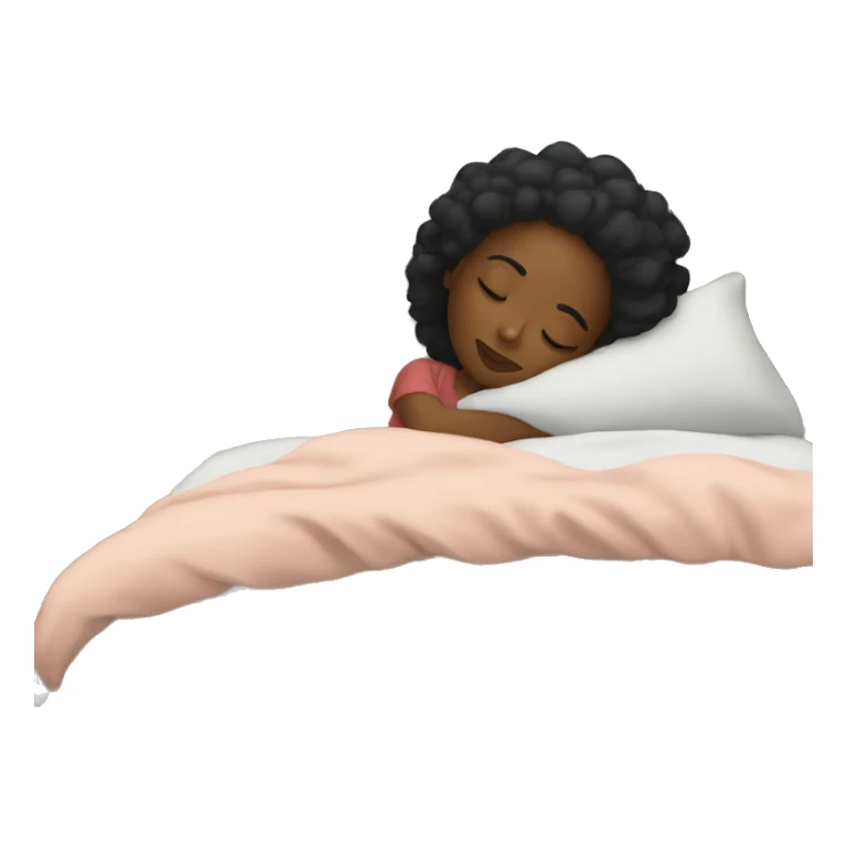 a black woman sleeping on her bed sticker