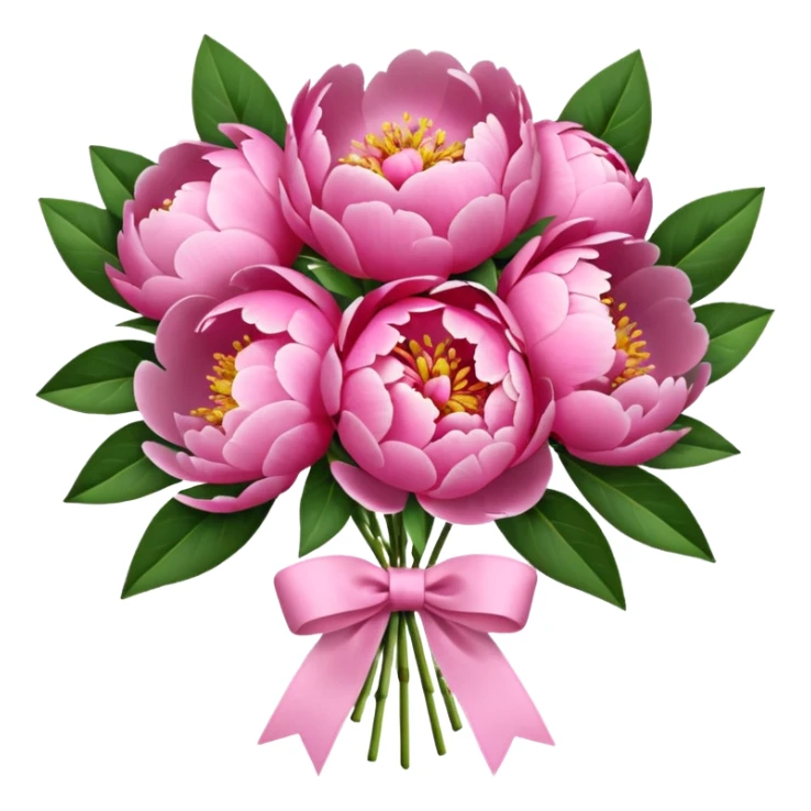 Bouquet of pink peonies sticker