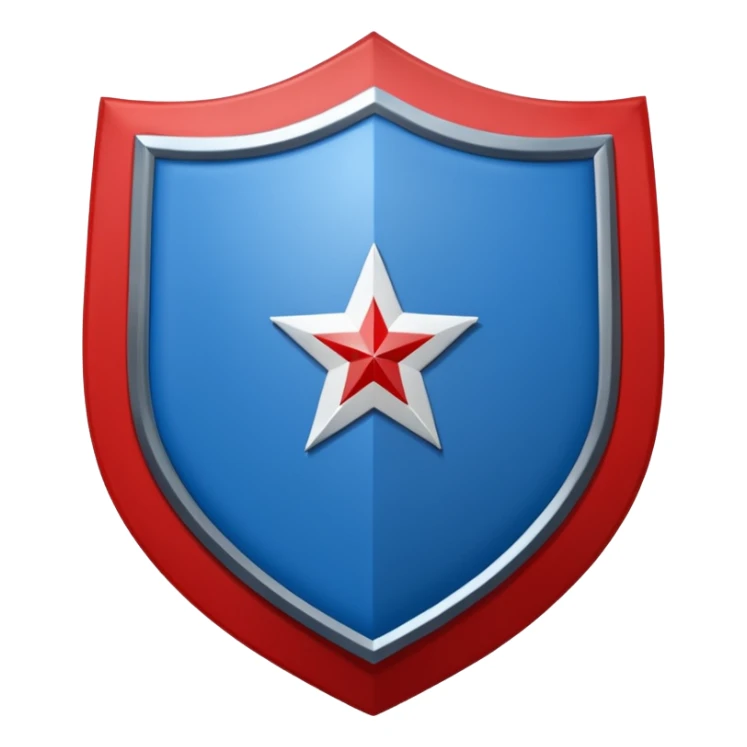 A shield emblem with two top squares: a blue one with "IHS" and a red one with a checkerboard and red circle. The main black shield has a white star, and a white ribbon below reads "DE TENEBRAS ILLUMINARE ET VIAS DIRIGERE".
 sticker