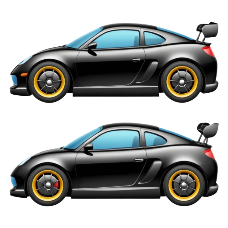 Voiture de sport noir sticker