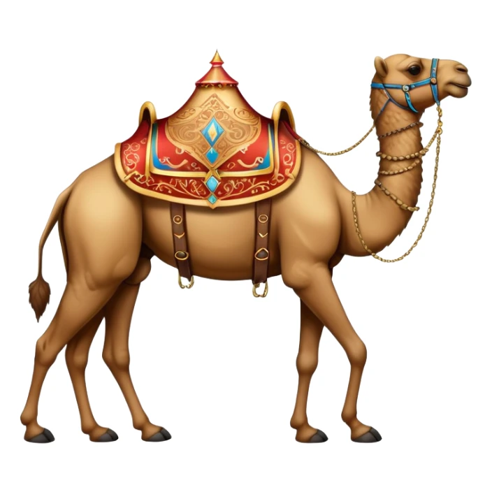 Vintage Arabian circus camel with filigree sticker