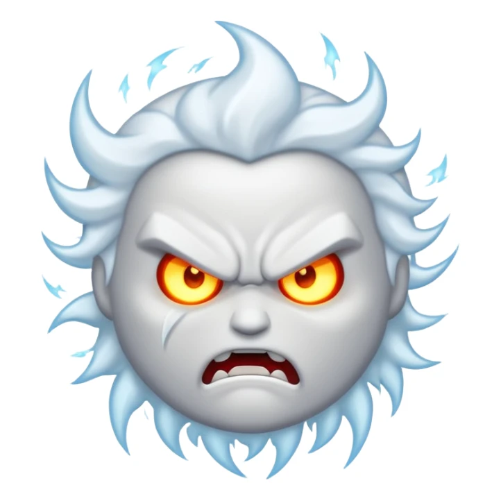 White Thunder - Very Angry - Completely White/Shades of White - Big sticker