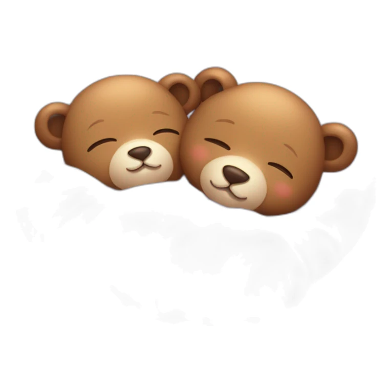 Cute little bears sleeping together in love sticker
