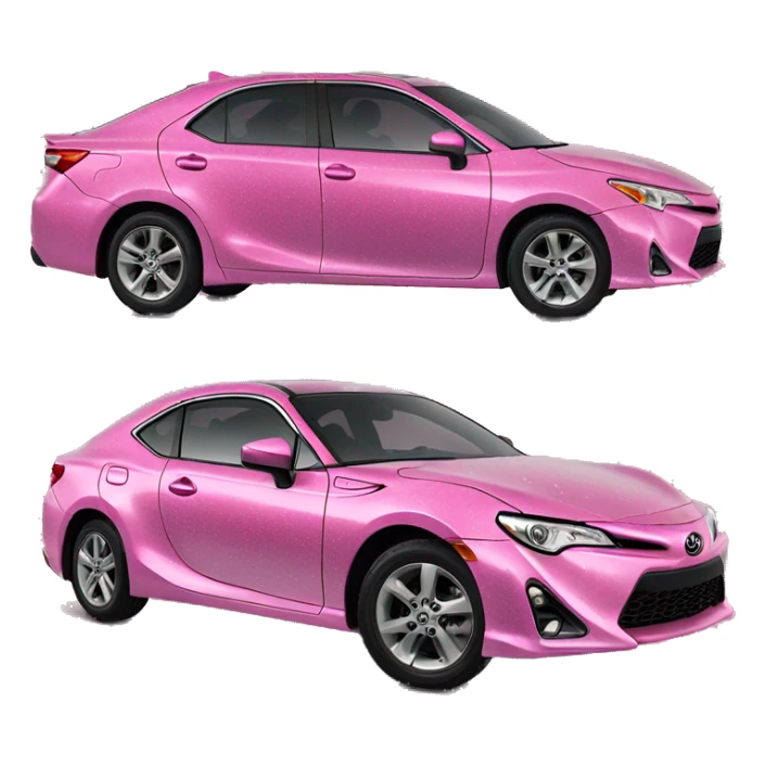 Pink ombre Toyota XSE with glitter  sticker