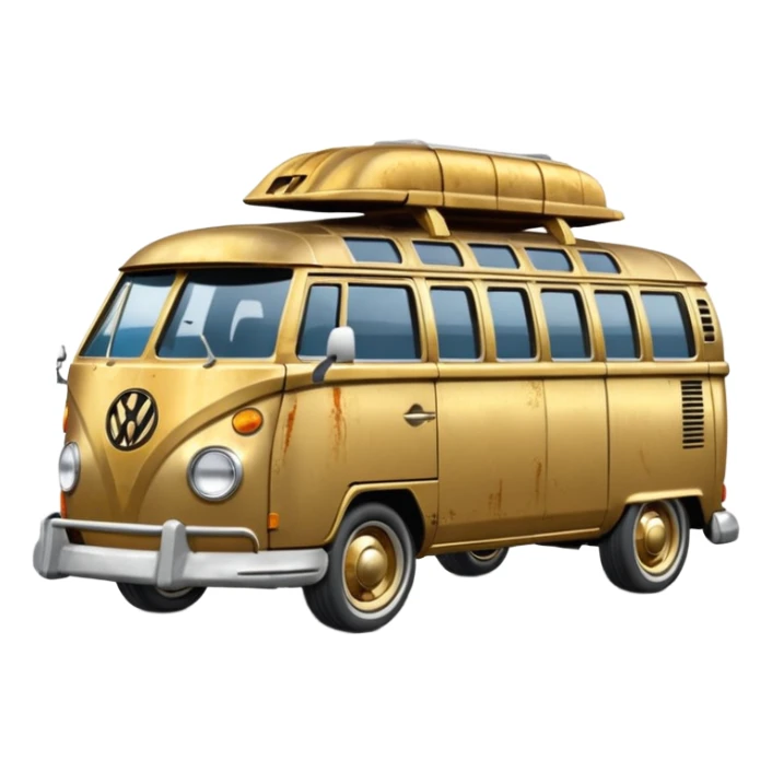 Tarnished Hot wheels 1971 C-3po Volkswagen caravan with rear spoiler  sticker