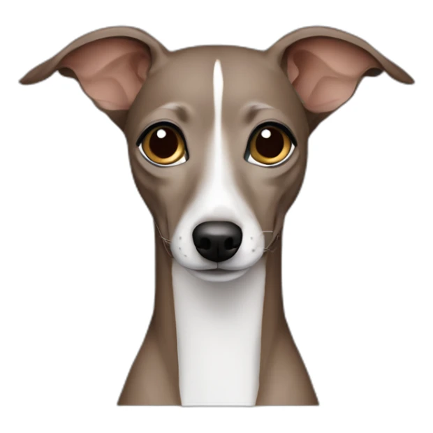 Italian greyhound emoji brown grey fur no white sticker