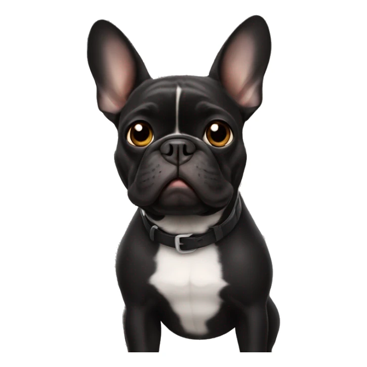 black french bulldog goofy sticker