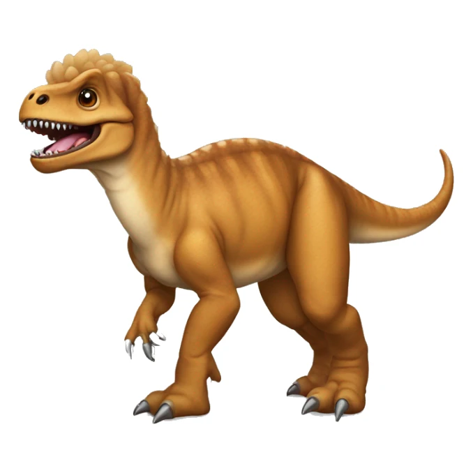 Tyrannosaurus Rex with Pomeranian fur sticker