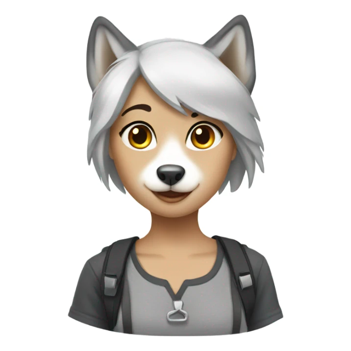 Girl husky sticker