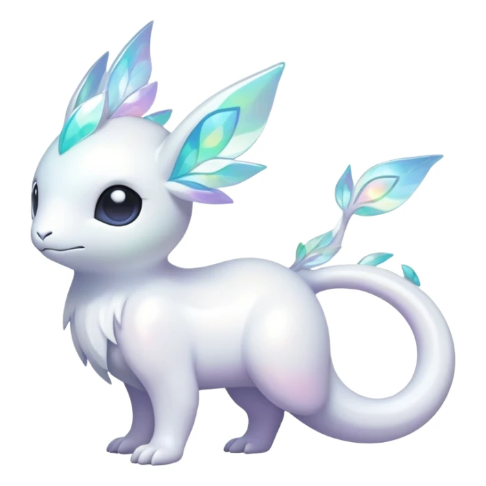 Iridescent white pale fakemon-creature  sticker