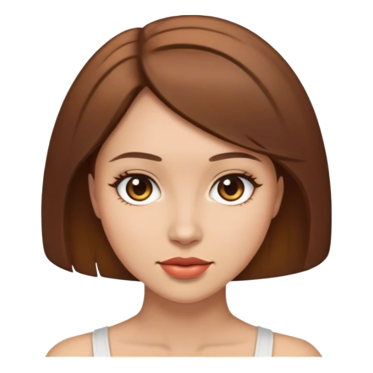 beautiful woman with brown bobbed hair sticker