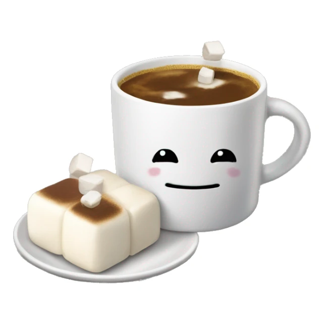 Ein Tasse mit Kakao Marshmallows und Sahne sticker