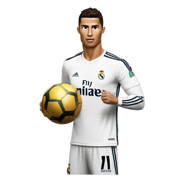 Cristiano Ronaldo Real Madrid standing with the ball sticker