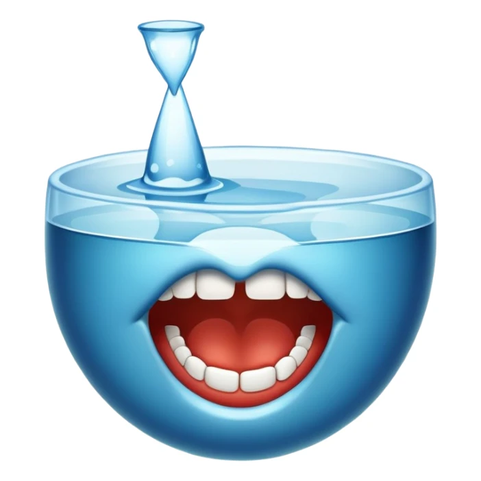 Mouth with water sticker