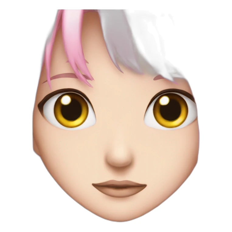 anime pink eyes with long eyes sticker