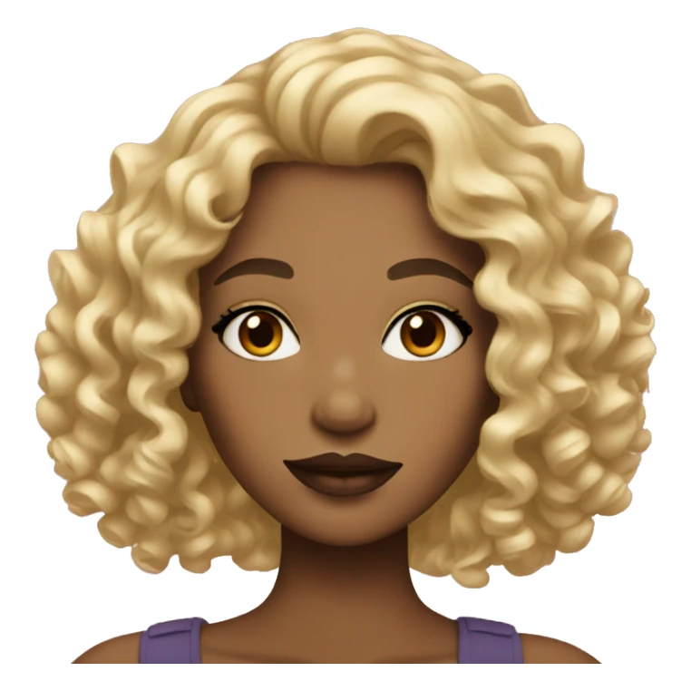 Girl with makeup and curly blonde hair sticker
