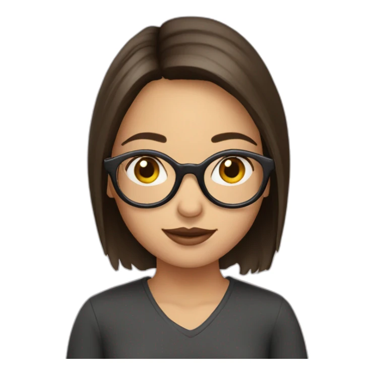 brunette-girl-with-round-glasses sticker