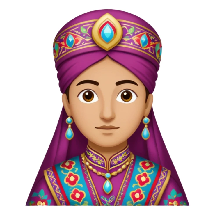 azerbaijan traditional dress sticker