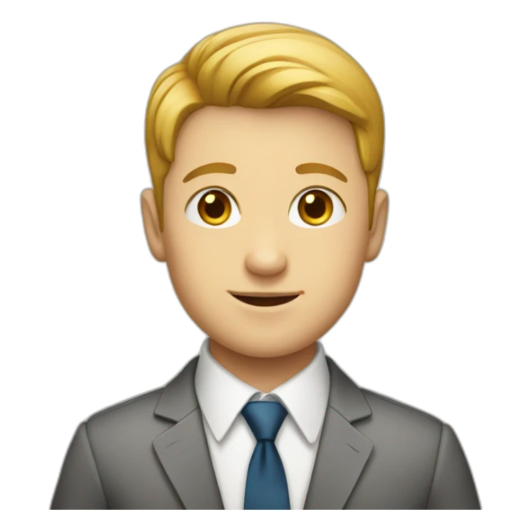 white boy wearing a shirt and tie sticker