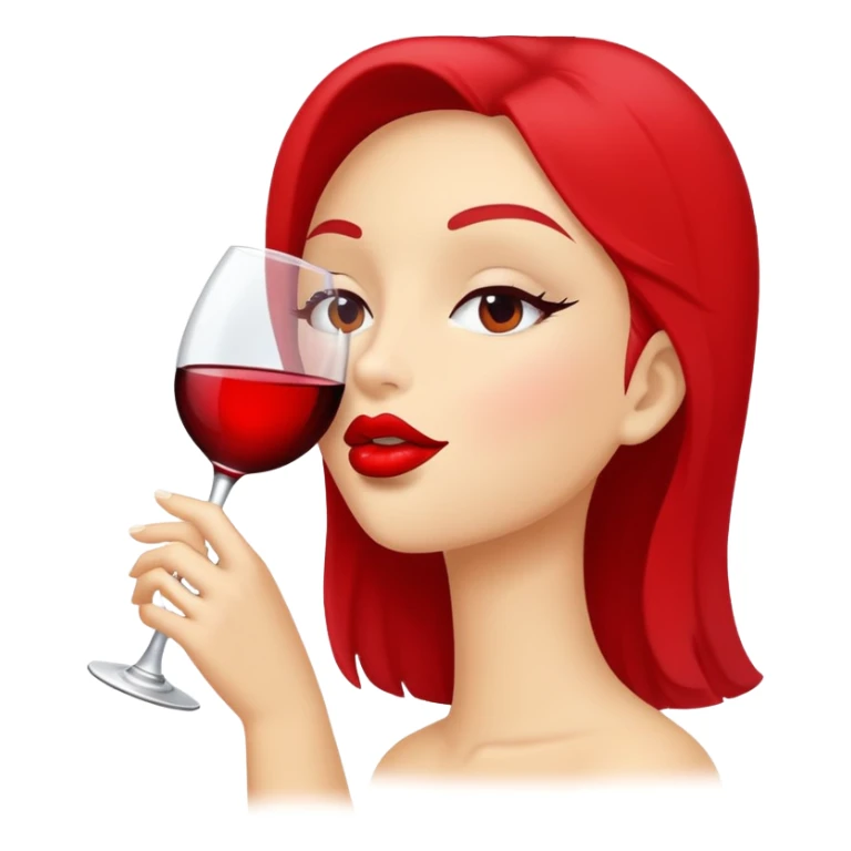 copa de vino con un beso sticker