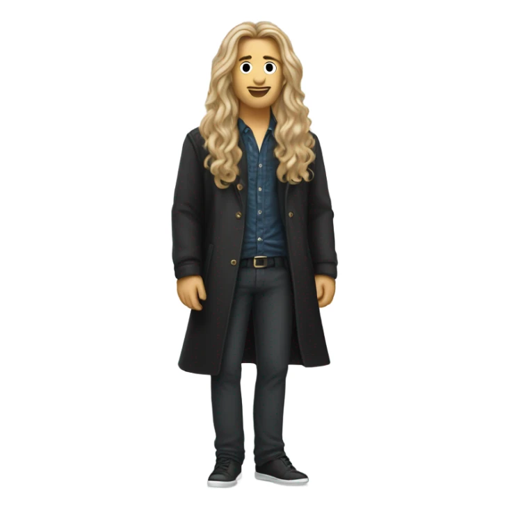 Long haired man in the style of Taylor Swift sticker