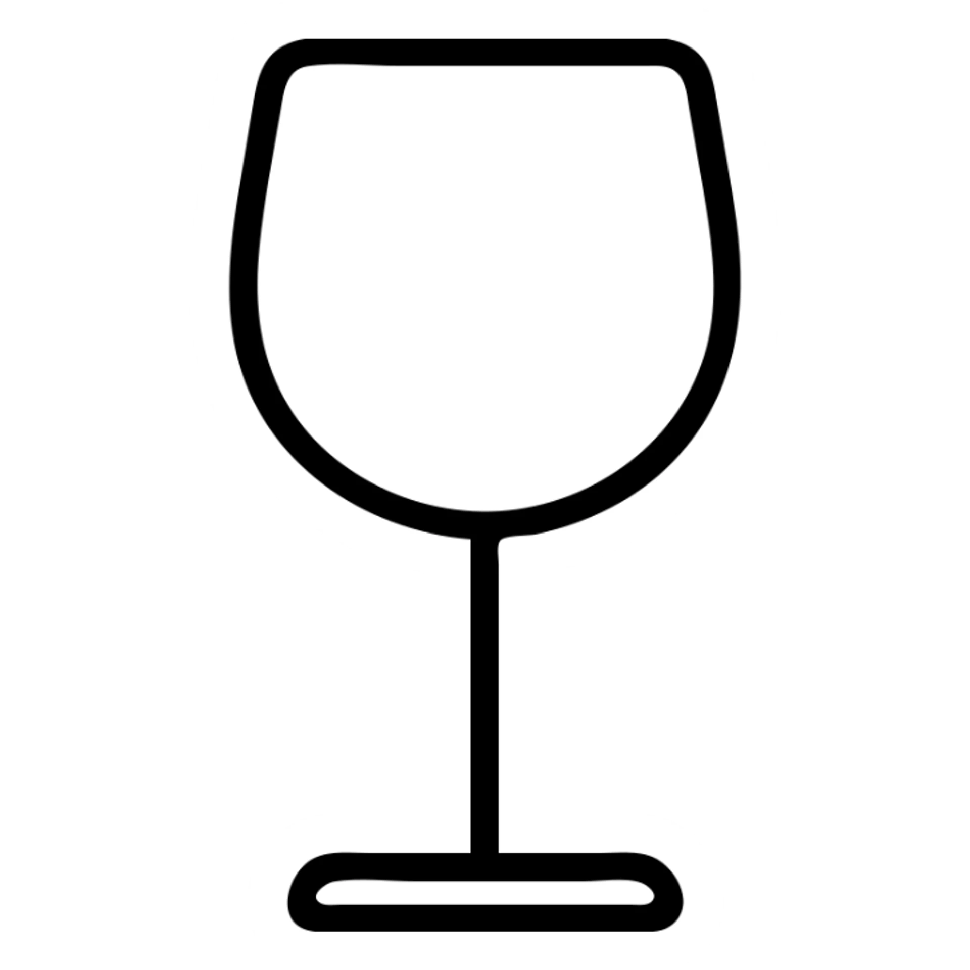 wine glass outlined icon sticker