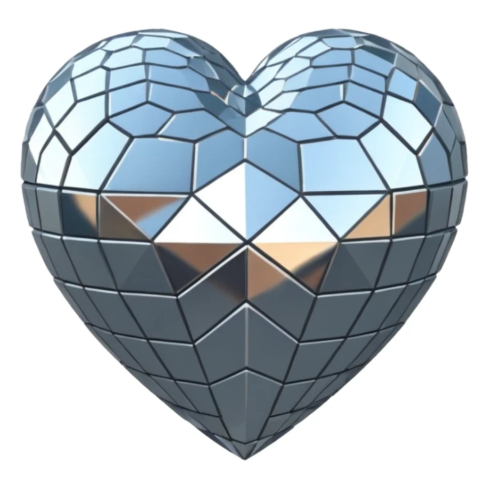disco ball in shape of a heart sticker