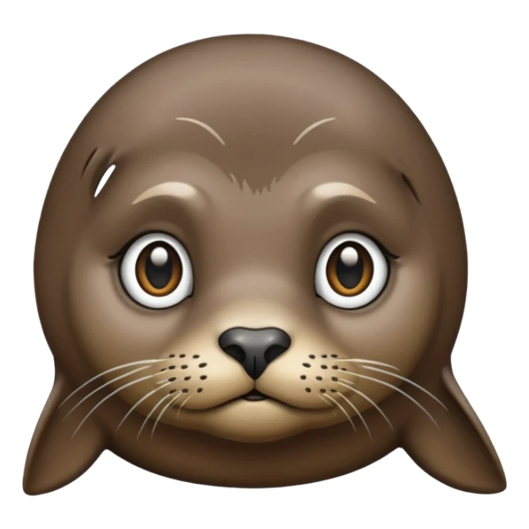 Female seal long hair sticker