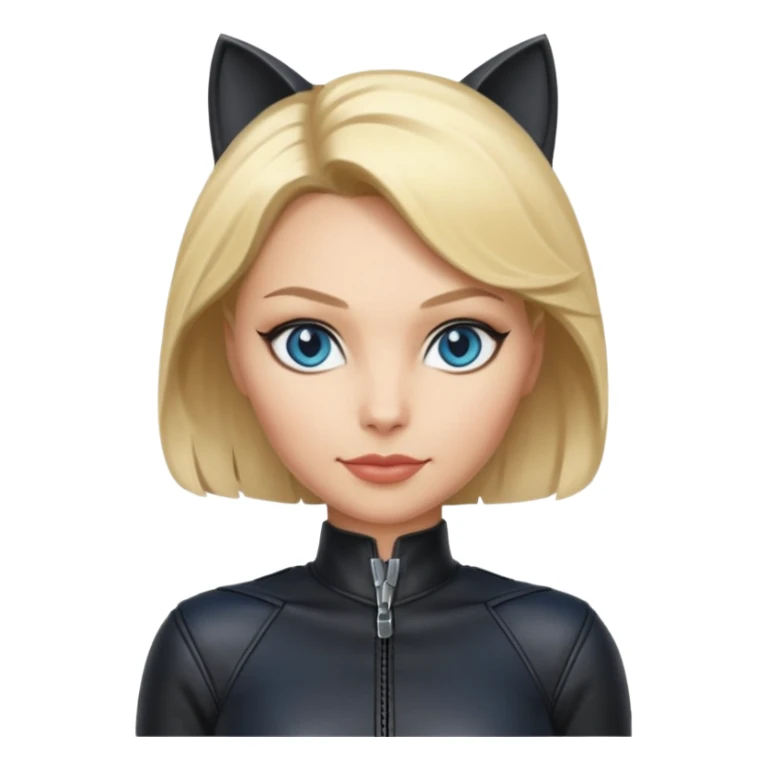 Catwoman with blonde hair and blue eyes sticker