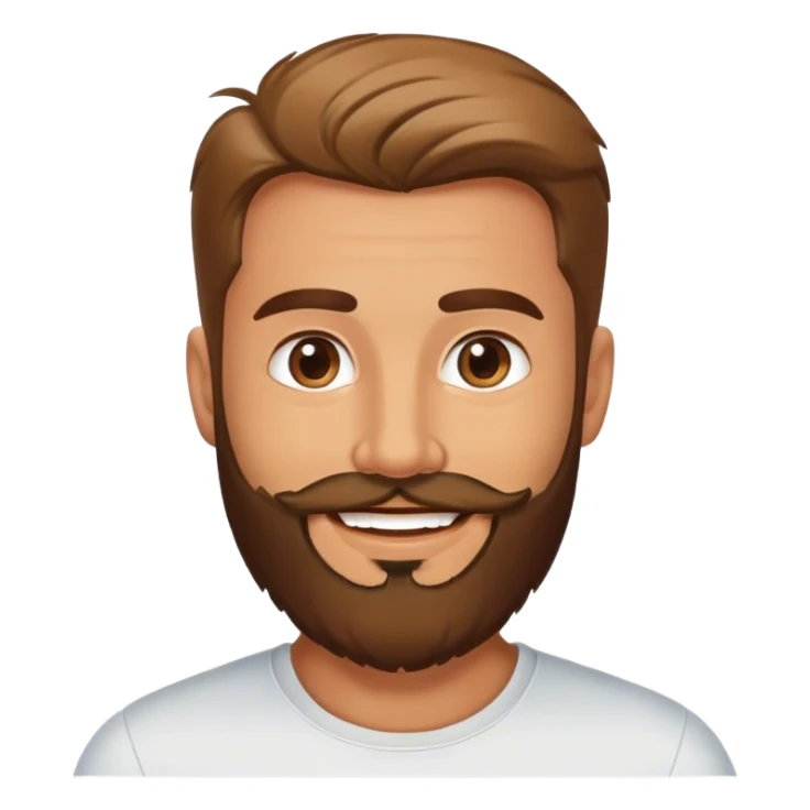 happy man Alex Hormozi with beard portrait sticker