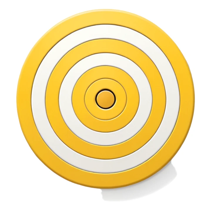 bullseye target emoji in yellow and white sticker