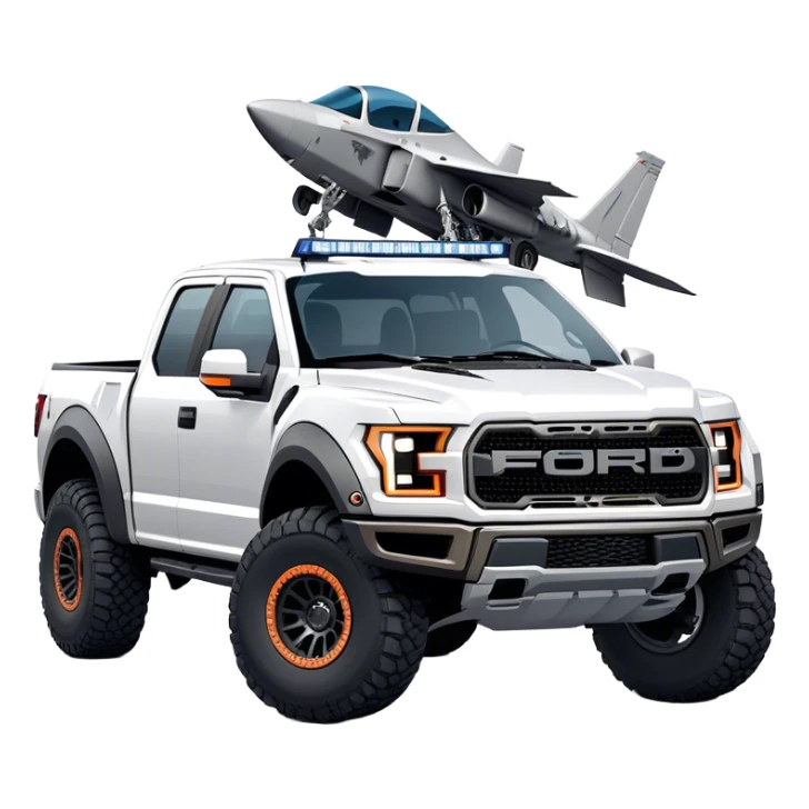 Ford f150 Raptor - Ford (Model Year: 2024) (Iconic colour: White) sticker