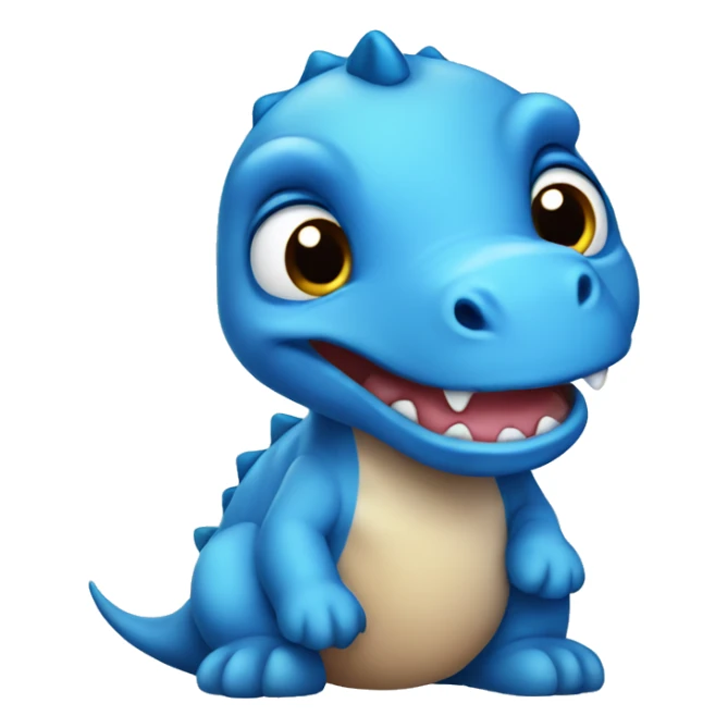 Blue baby dinosaur  sticker