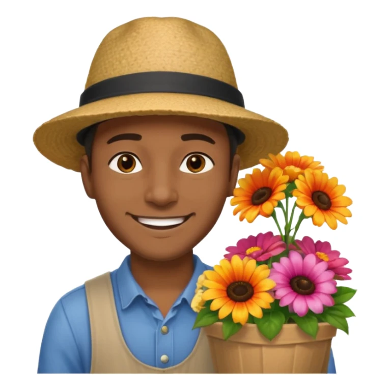 Street Flower Seller black man  sticker