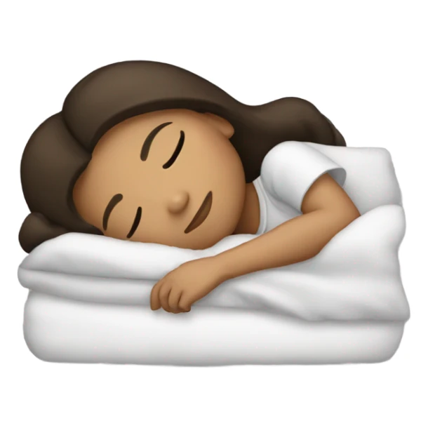 Brunette girl sleeping sticker