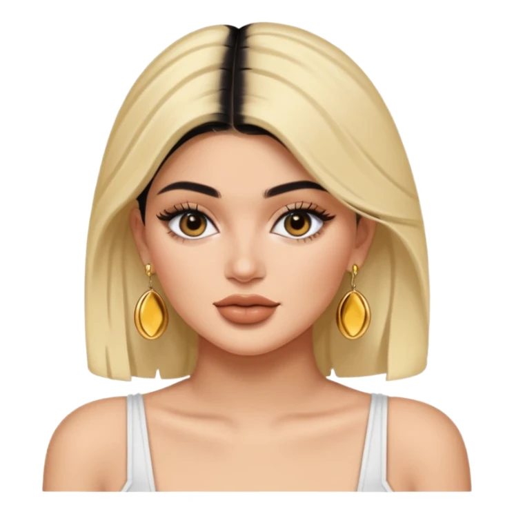 kylie jenner wear earrings sticker