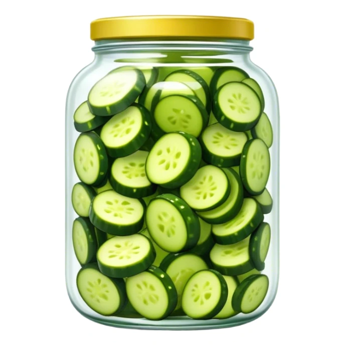 Jar of pickle slices sticker
